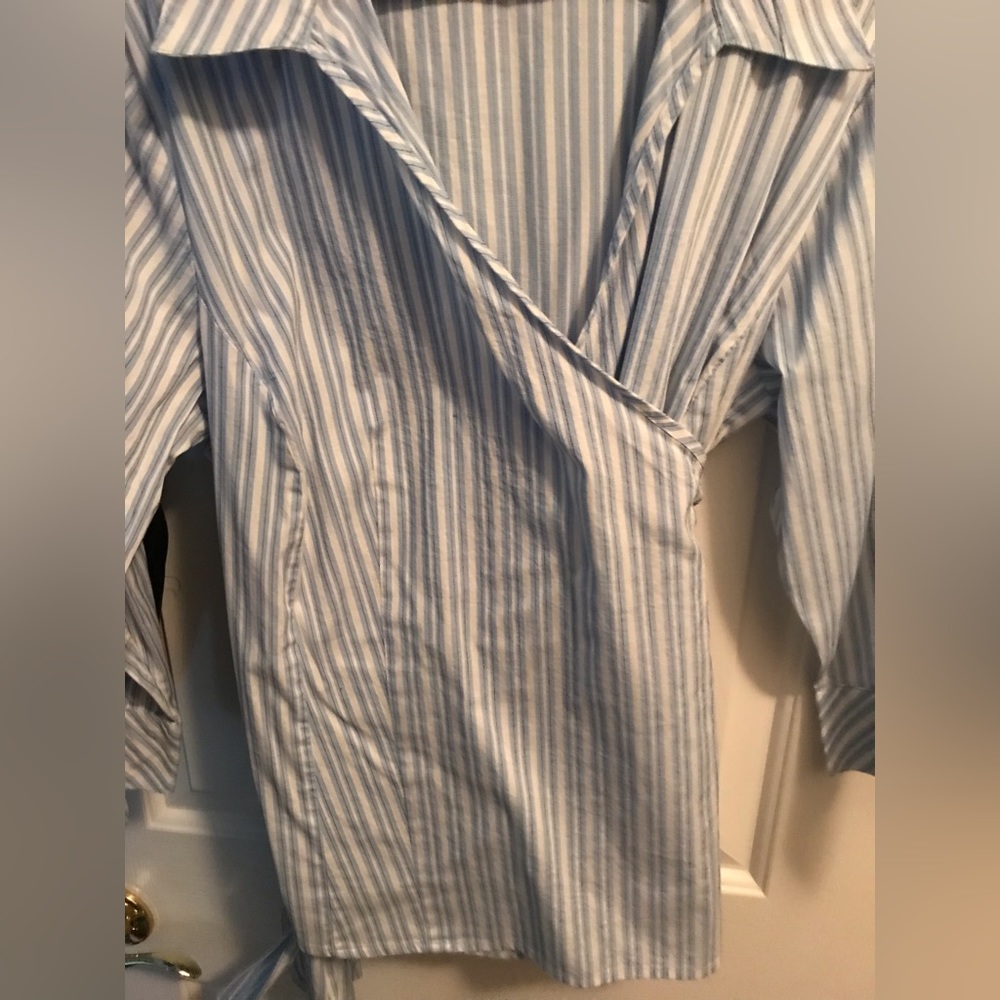 Covington Blouse Blue & White Strips